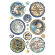   Rizspapír A4, Cosmos Infinity rounds / Stamperia Rice Paper (1 ív)