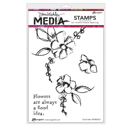 Gumibélyegző , Good Idea / Dina Wakley media cling stamp (1 csomag)