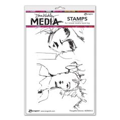   Gumibélyegző , Thoughtful Women / Dina Wakley media cling stamp (1 csomag)