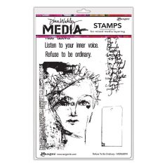   Gumibélyegző , Refuse To Be Ordinary / Dina Wakley media cling stamp (1 csomag)