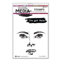   Gumibélyegző , Fierce / Dina Wakley media cling stamp (1 csomag)