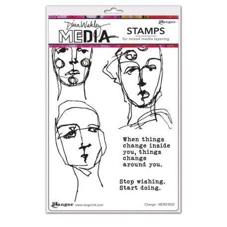 Gumibélyegző , Change / Dina Wakley media cling stamp (1 csomag)