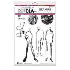   Gumibélyegző , You are the universe / Dina Wakley media cling stamp (1 csomag)