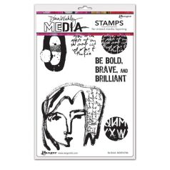   Gumibélyegző , Be bold / Dina Wakley media cling stamp (1 csomag)