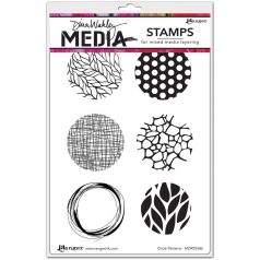   Gumibélyegző , Circle Patterns / Dina Wakley media cling stamp (1 csomag)