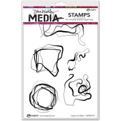   Gumibélyegző , Organic Scribbles / Dina Wakley media cling stamp (1 csomag)