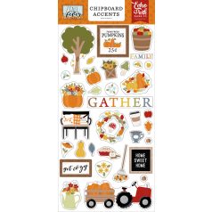   Chipboard 6"X12", Fall Fever Chipboard Accents/ Echo Park Chipboard (1 ív)