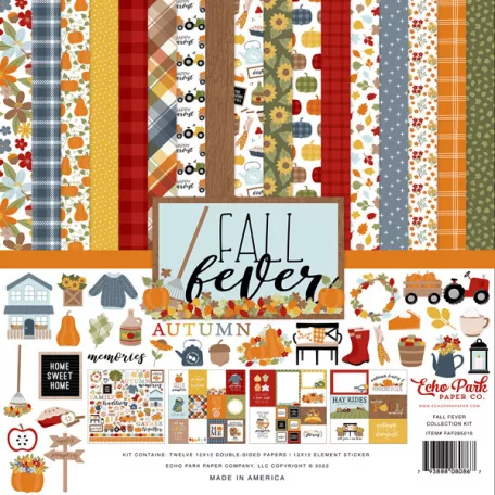 Scrapbook Papírkészlet 12" (30 cm) Fall Fever Collection Kit (1 csomag)