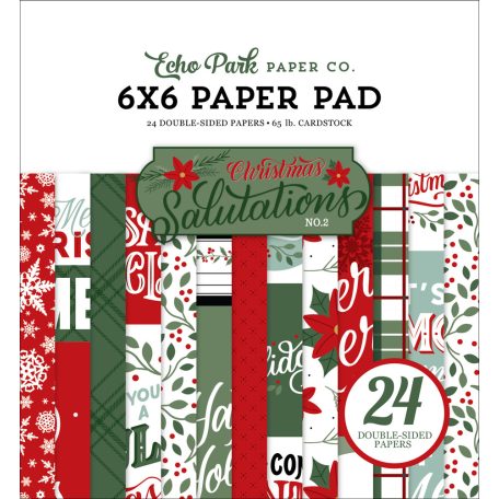 Papírkészlet 6" (15 cm), Christmas Salutations No. 2 / Echo Park Paper Pack (24 lap)