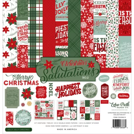 Scrapbook Papírkészlet 12" (30 cm) Christmas Salutations No. 2 Collection Kit (1 csomag)