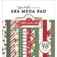   Papírkészlet 6" (15 cm), Santa Claus Lane / Echo Park Paper Pack (48 lap)