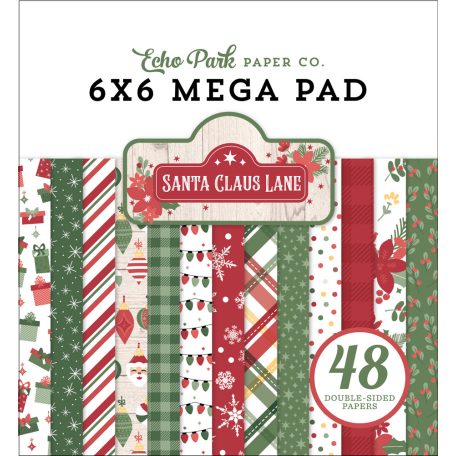 Papírkészlet 6" (15 cm), Santa Claus Lane / Echo Park Paper Pack (48 lap)