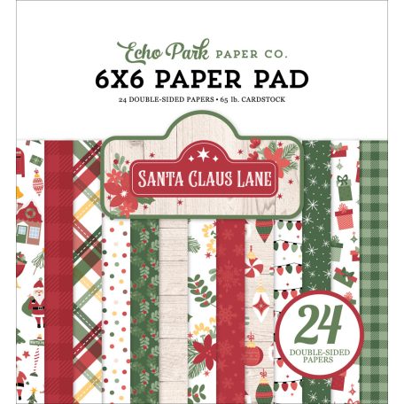 Papírkészlet 6" (15 cm), Santa Claus Lane / Echo Park Paper Pack (24 lap)