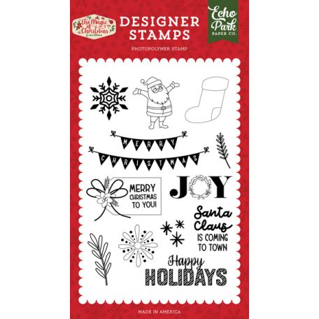 Szilikonbélyegző , The Magic of Christmas To You Tag/ Echo Park Stencil Clear Stamps (1 db)