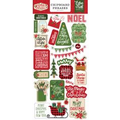   Chipboard 6"X12", The Magic of Christmas Chipboard Phrases/ Echo Park Chipboard (1 ív)