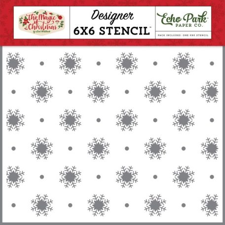 Stencil 6" (15 cm), The Magic of Christmas Snowfall/ Echo Park Stencil (1 csomag)