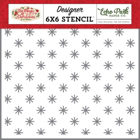 Stencil 6" (15 cm), The Magic of Christmas Simple Snow/ Echo Park Stencil (1 csomag)