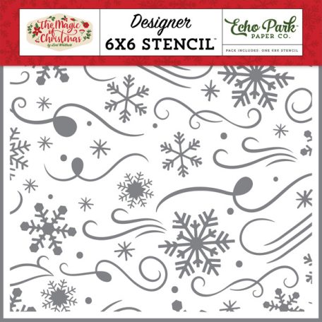 Stencil 6" (15 cm), The Magic of Christmas Blizzard Magic/ Echo Park Stencil (1 csomag)