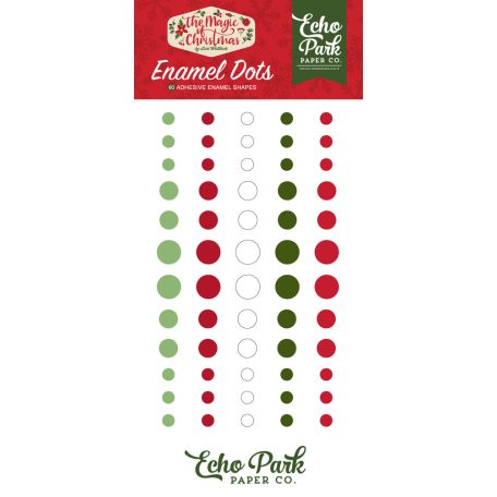 Díszítőelem , The Magic of Christmas / Echo Park Enamel Dots (1 csomag)