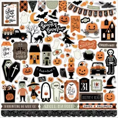   Matrica 12" (30 cm), Spooky Elements/ Echo Park Cardstock Stickers (1 ív)