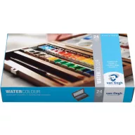   Van Gogh fadobozos akvarellfesték készlet , Watercolour wooden box | 24 szín + kiegészítők (1 db)