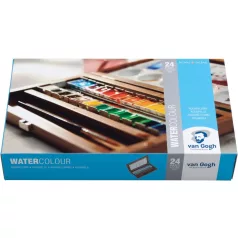   Van Gogh fadobozos akvarellfesték készlet , Watercolour wooden box | 24 szín + kiegészítők (1 db)