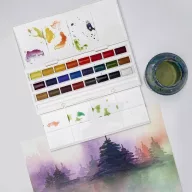   Akvarellfesték készlet 24 szín, Whole Pan studio set / Winsor&Newton Cotman Watercolour (1 db)
