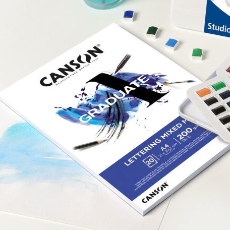 CANSON Graduate Lettering tömb A4, 200 g, Lettering Mixed Media / Canson Graduate (20 lap)