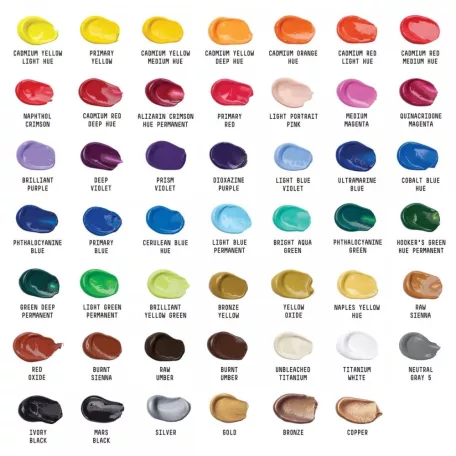 Liquitex Basics akrilfesték készlet , 48x22ml / Liquitex Acrylic Paint (48 db)