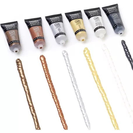 Liquitex Basics akrilfesték készlet , 6x22ml Metallics & Iridescents/ Liquitex Acrylic Paint (6 db)