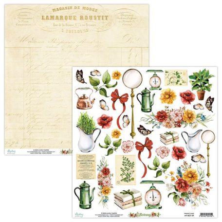 Mintay Scrapbook papír 12" (30 cm) - Botany - Kivágóív Elements (1 lap)