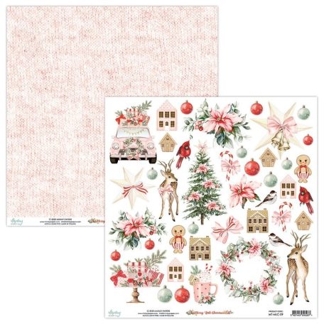 Scrapbook papír 12" (30 cm), Kivágóív Elements/ Mintay Merry Little Christmas (1 lap)
