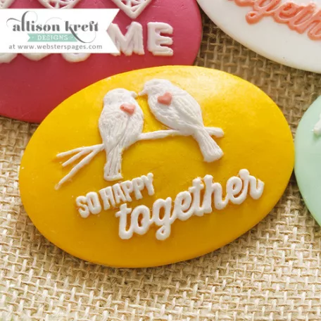 Díszítőelem, Happy Together  -  Yellow / Designer cameos (3 db)