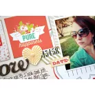 Díszítőelem, Heart - Yellow / Designer cameos (3 db)