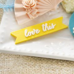   Díszítőelem, Love This Banner - Yellow / Designer cameos (8 db)