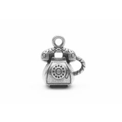   Díszítőelem, fém medál, Retro Phone / Metal Charms (1 db)