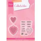 Vágósablon, bélyegzővel , Sugar hearts NL / Marianne Design Collectables (1 csomag)