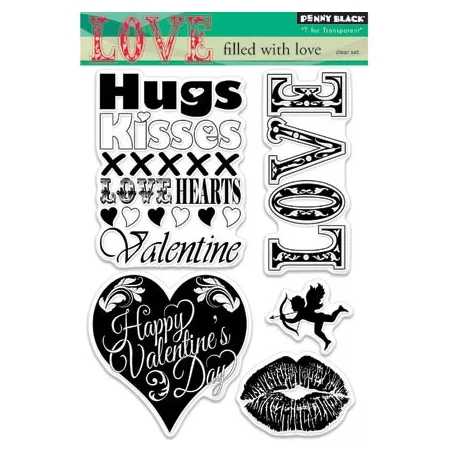 Szilikonbélyegző , All About Love / Penny Black Clear Stamp (1 csomag)