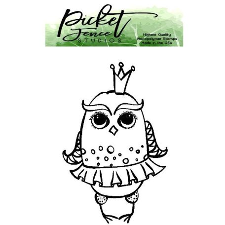 Szilikonbélyegző , Princess Owl / Picket Fence Studios Clear Stamp (1 csomag)