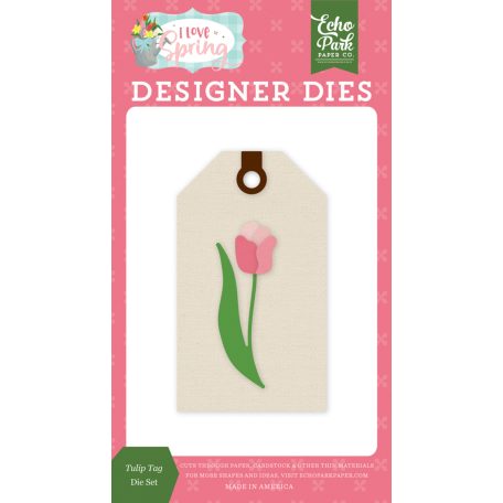 Echo Park vágósablon - Tulip Tag - Designer Dies (1 csomag)