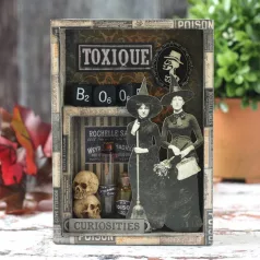   Díszítőelem, Vignette Boxes  / Idea-ology Tim Holtz  (4 db)