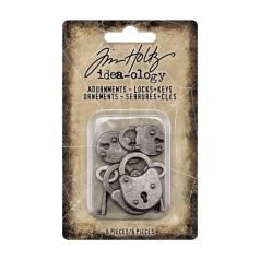   Díszítőelem, Adornments Locks & Keys / Idea-ology Tim Holtz Halloween (1 csomag)