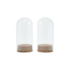   Díszítőelem, üveg kupola, Dome Small / Idea-ology Tim Holtz (2 db)