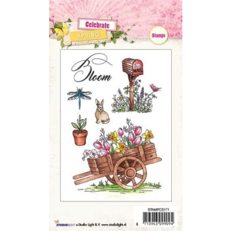 Szilikonbélyegző , Celebrate Spring Eline's Hurry Home/ Studio Light Clear Stamp (1 csomag)