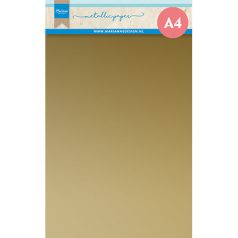   Papírkészlet A5, Metallic paper, Gold / Marianne Design Papers Bloc (5 ív)