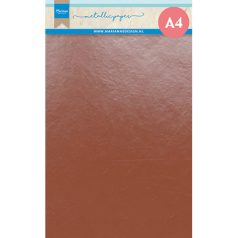   Papírkészlet A5, Metallic paper, Copper / Marianne Design Papers Bloc (5 ív)