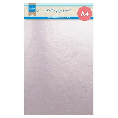 Papírkészlet A5, Metallic paper, Light Pink / Marianne Design Papers Bloc (5 ív)