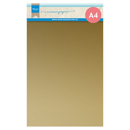 Papírkészlet A5, Mirror paper, Gold / Marianne Design Papers Bloc (5 ív)