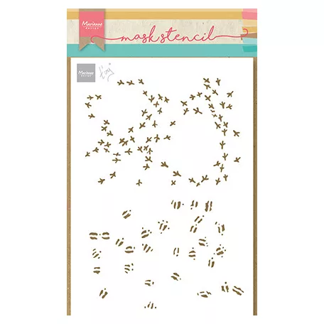 Stencil , Tiny's Bird & Deer prints / Marianne Design Craft stencils (1 db)
