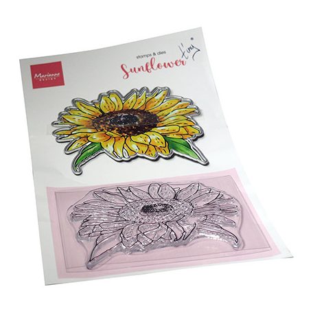 Vágósablon bélyegzővel , Tiny's Flowers - Sunflower / Marianne Design Stamps & dies (1 csomag)